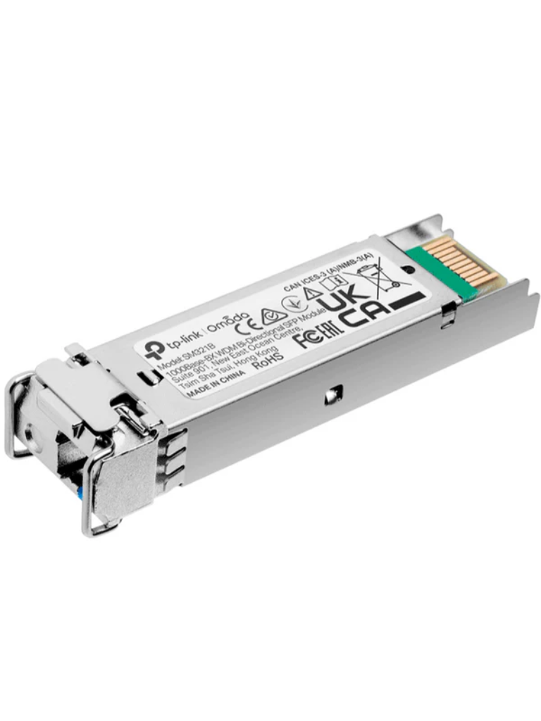 TP-LINK TL-SM321B - Transceptor mini-GBIC / SFP WDM Bi-Direccional / Monomodo 1GBase / Distancia 10 KM / Conector LC / (Necesita el modelo TL-SM321A para enlazar)
