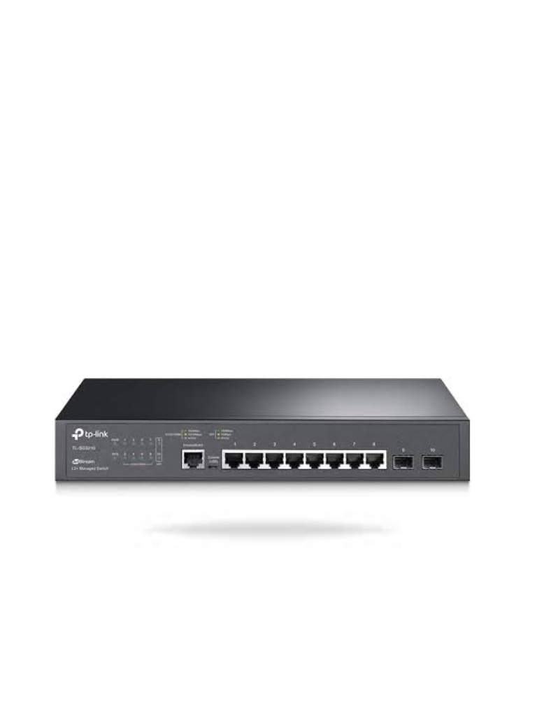 TP-LINK TL-SG3210 - Switch JetStream SDN Administrable 8 puertos 10/100/1000 Mbps + 2 puertos SFP, administración centralizada OMADA SDN