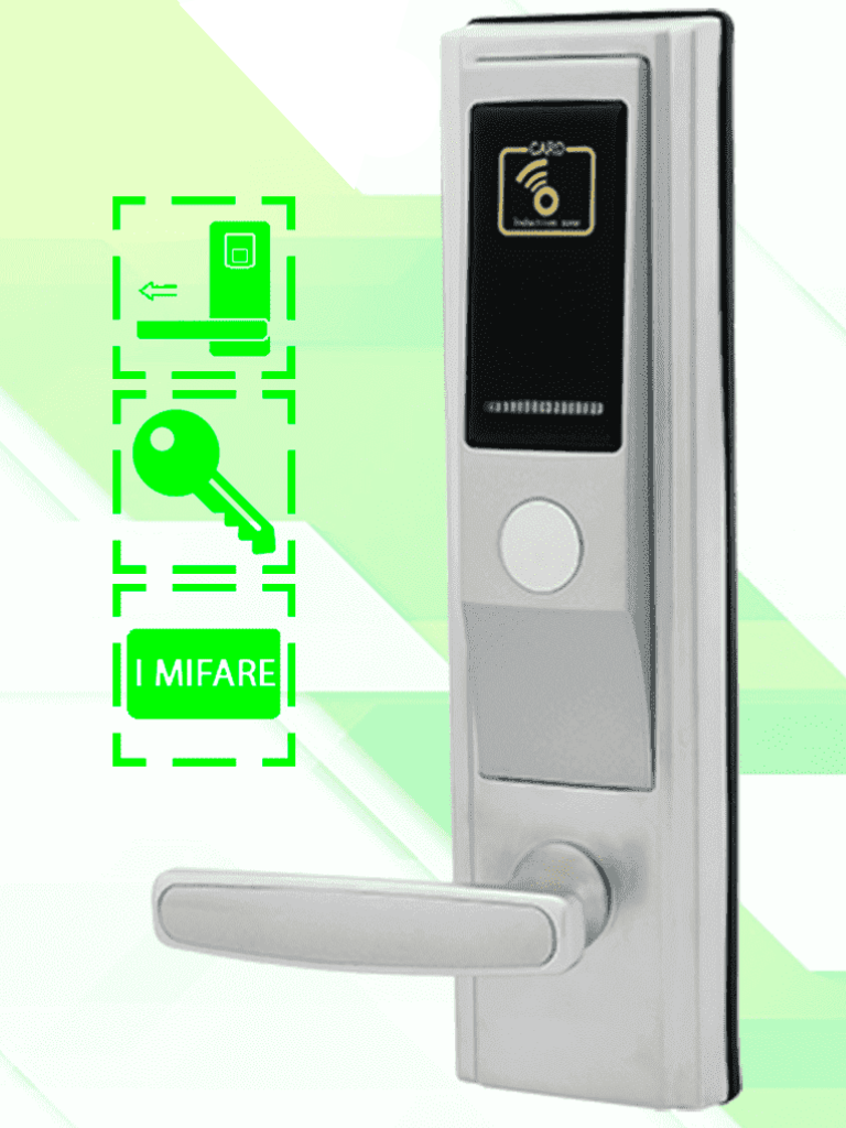 ZKTECO LH3600L - Cerradura Izquierda para Hotel / Mifare 13.56 Mhz / 35 A 55 mm Grosor de Puerta / Estandar Americano /5 Pestillos 