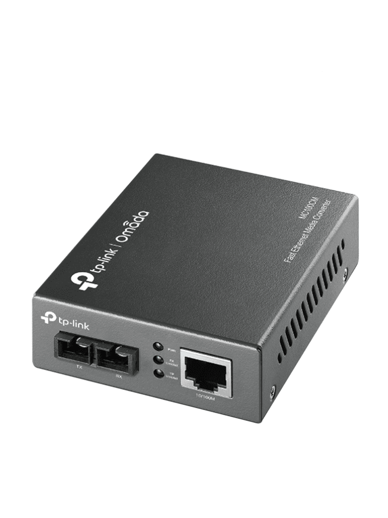 TP-LINK MC100CM - Convertidor Fibra óptica Multimodo , 1 Puerto RJ45 10/100 Mbps , Puerto Fibra óptica SC 100 Mbps , Hasta 2 Km , Plug and Play.